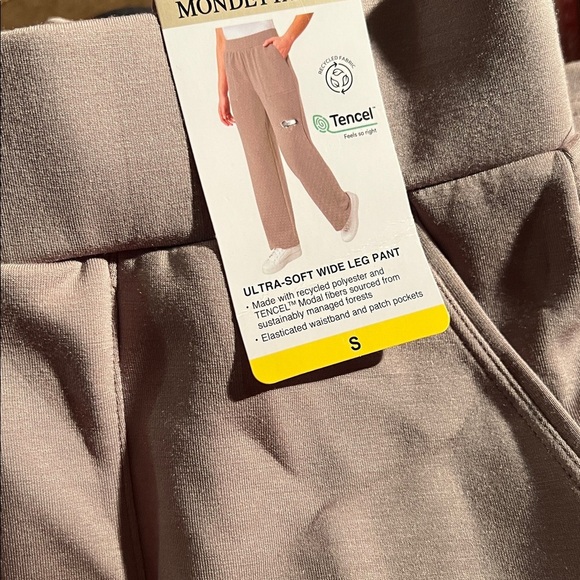 NWT‎ Mondetta Ultra-Soft Wide Leg Pant tan XL S - Picture 4 of 4